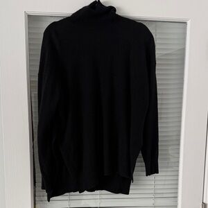 All Saints Black Turtleneck Cashmere Sweater